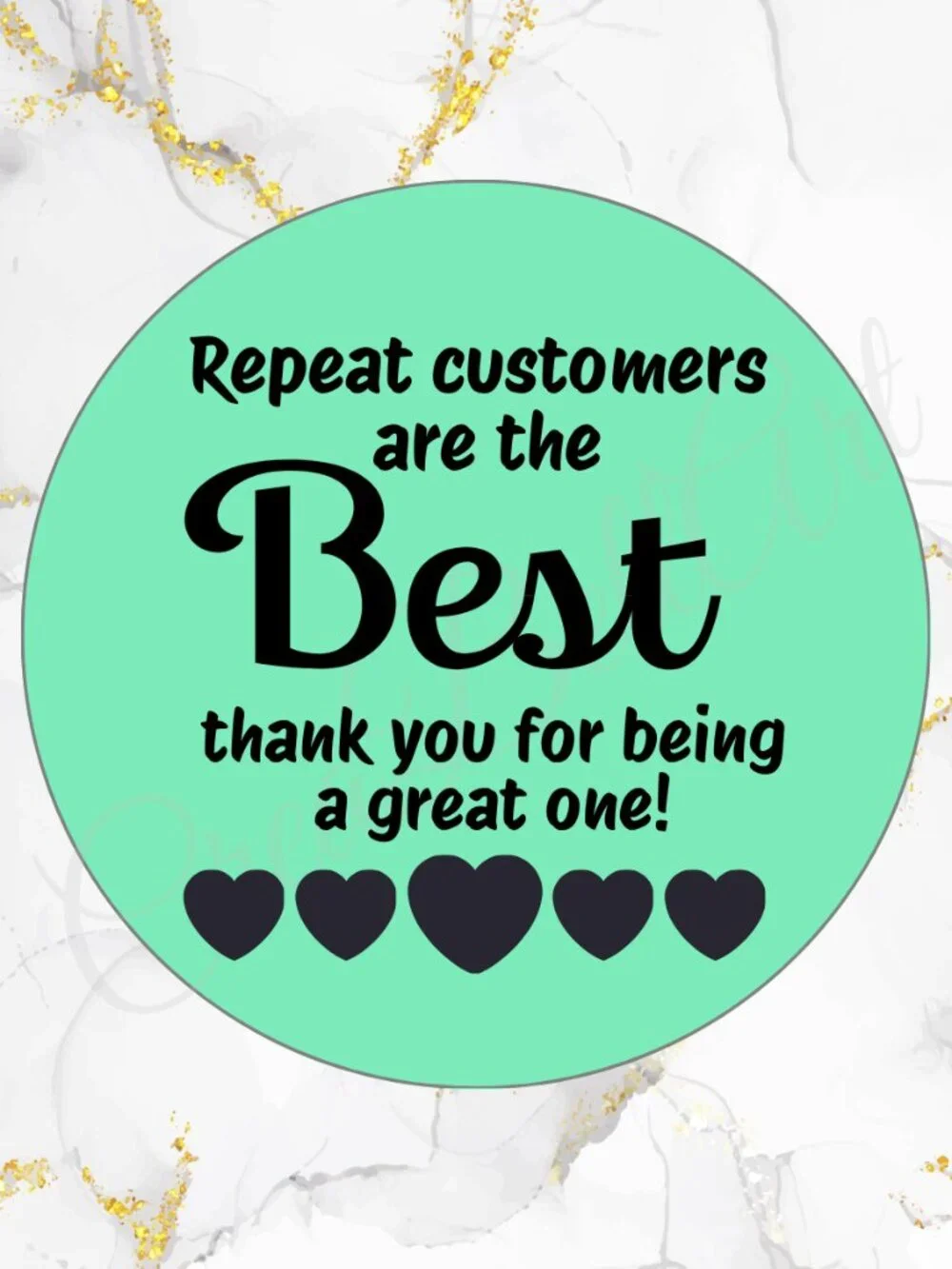 100 Thank you Stickers Thermal Stickers 2 inch